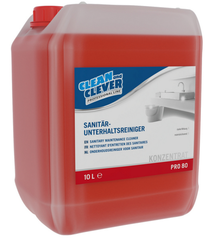 CLEAN and CLEVER Sanitärreiniger PRO 80 10 Liter